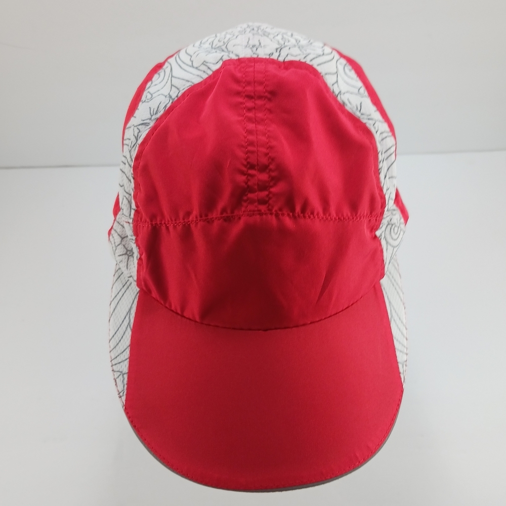 NWOT L.L.Bean Hat. Red & White Baseball-Style Cap with Topographic Map Design. - Picture 4 of 9